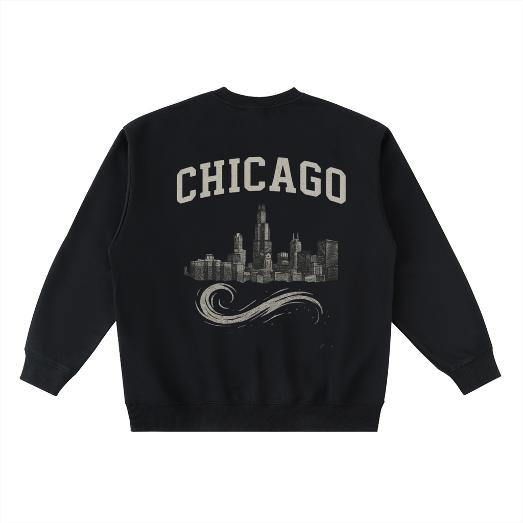 Oversized Crewneck Taped Sweatshirt